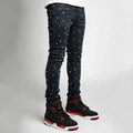 Jeans Streetwear Premium – Pierna Recta con Detalles de Perlas