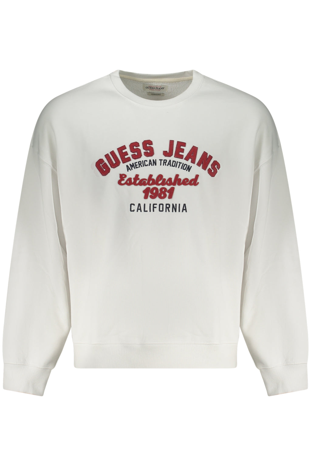 SUDADERA GUESS JEANS SIN CREMALLERA HOMBRE BLANCA