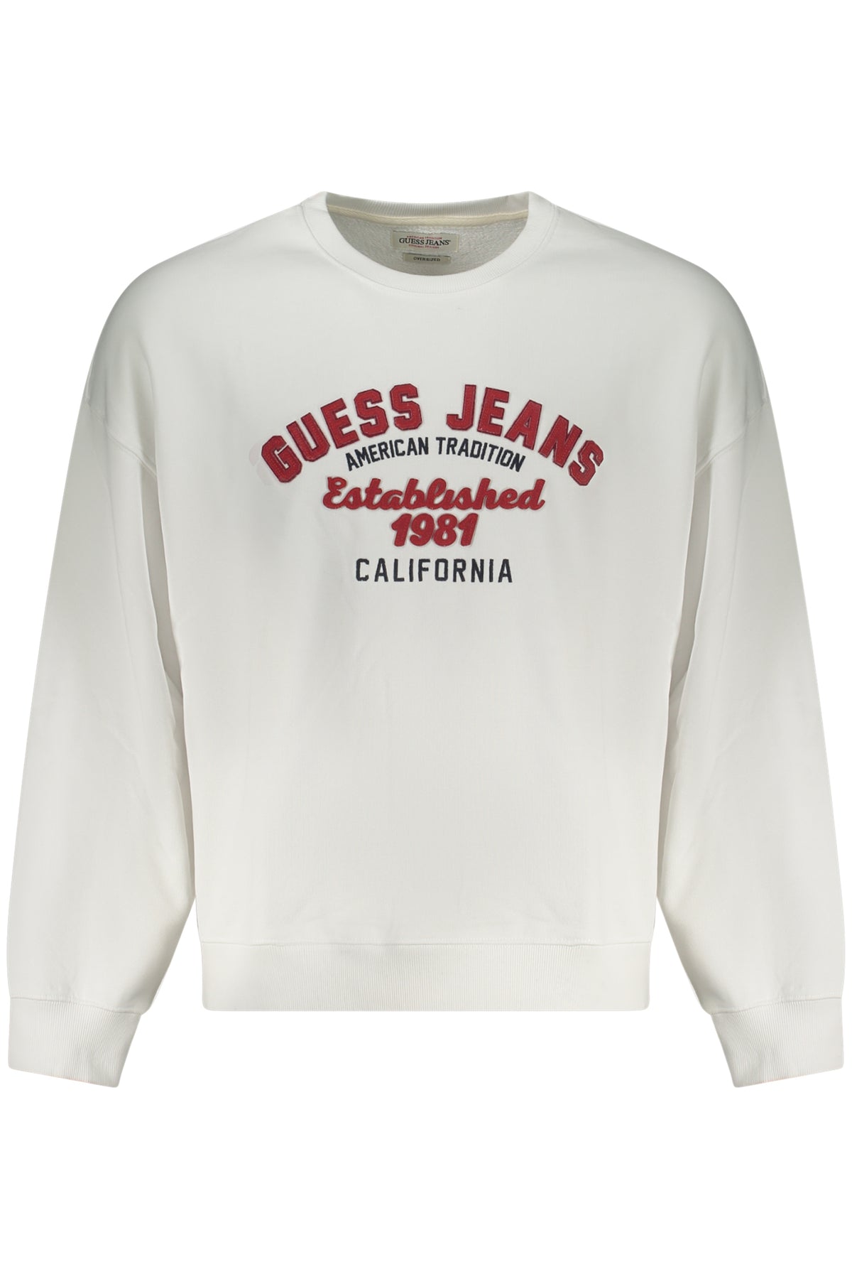 SUDADERA GUESS JEANS SIN CREMALLERA HOMBRE BLANCA